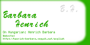 barbara henrich business card
